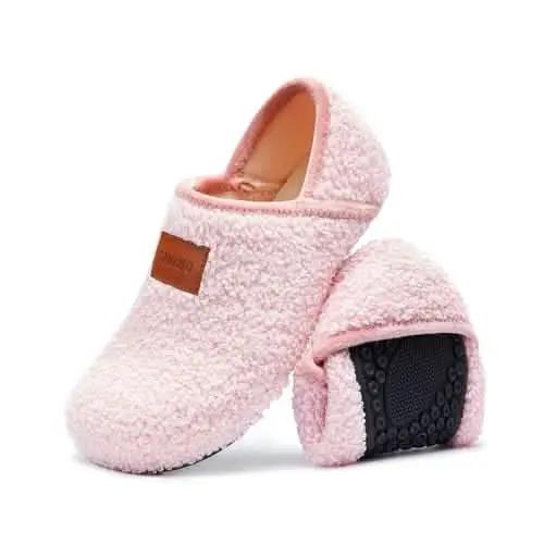 House Slippers for Women Men Indoor Barefoot Slippers Socks Furry Slip on House Shoes Cozy Comfy Slippers for Home Bedroom Travel Yoga - Love Salve